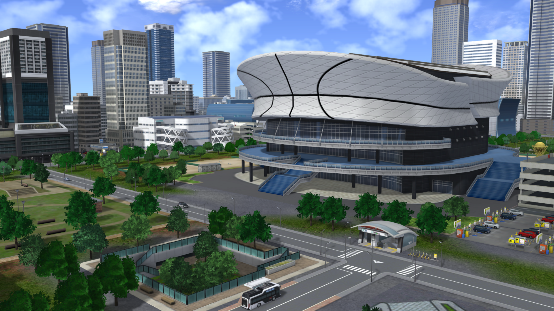 ゲーム画面_スマートな街並み1