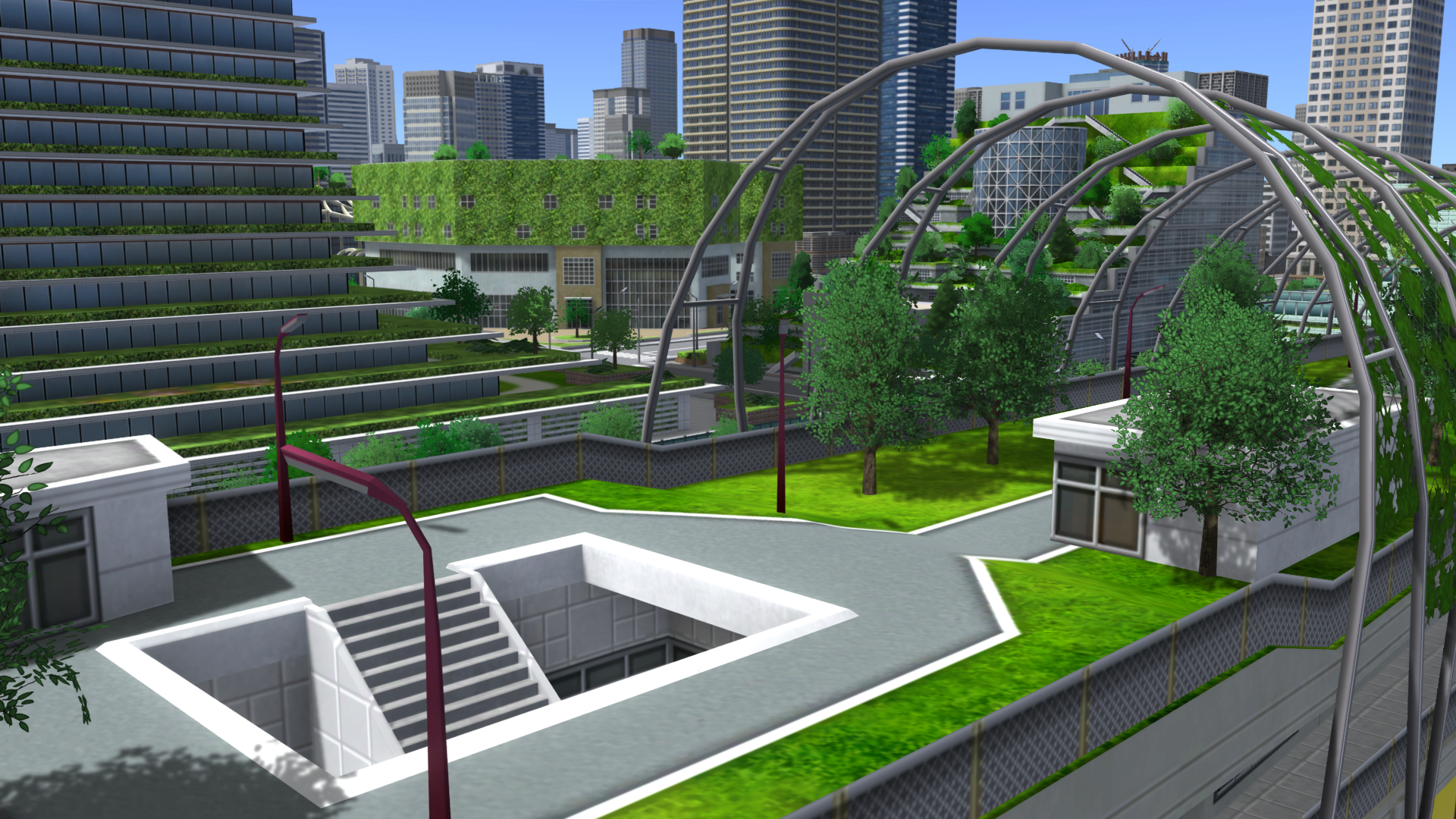 ゲーム画面_緑化された街2