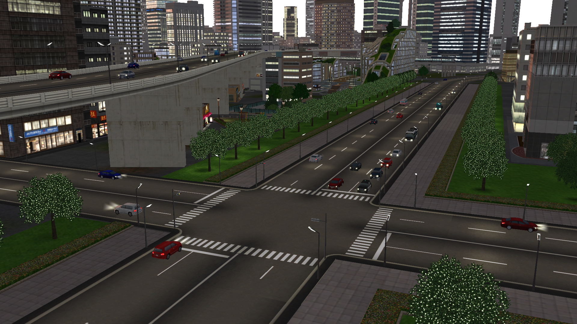 片側二車線道路